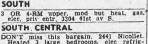 Rental listing for 3304 - 41st Ave. S. Minneapolis, MN